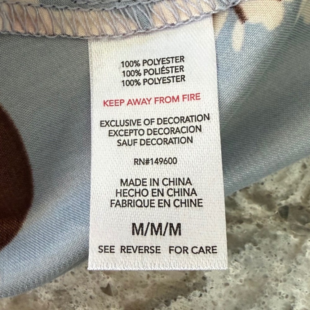 NEW FLORA Slip Dress Negligee Blue Floral Lace Long Chemise Padded Medium NWT - Picture 12 of 13